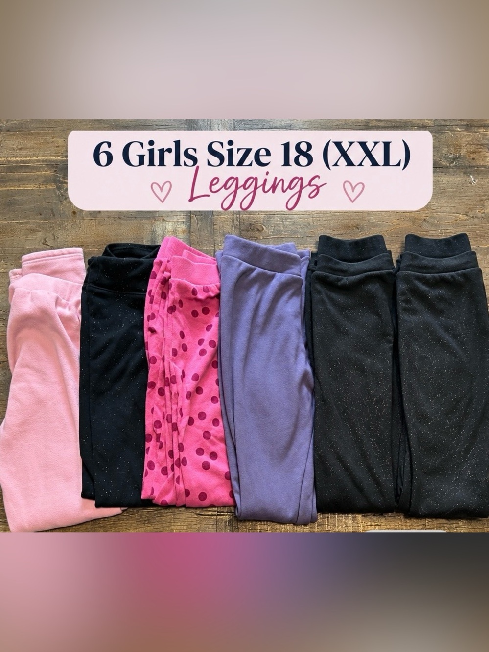 6 Pc Girls BUNDLE XXL 18 Old Navy Cozy Sweatpants Leggings Fleece Sparkle